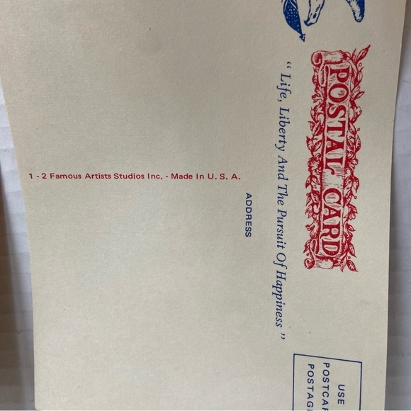 Life Liberty and the Pursuit of Happiness Patriotic Vintage Postcard Made In USA - Picture 9 of 15